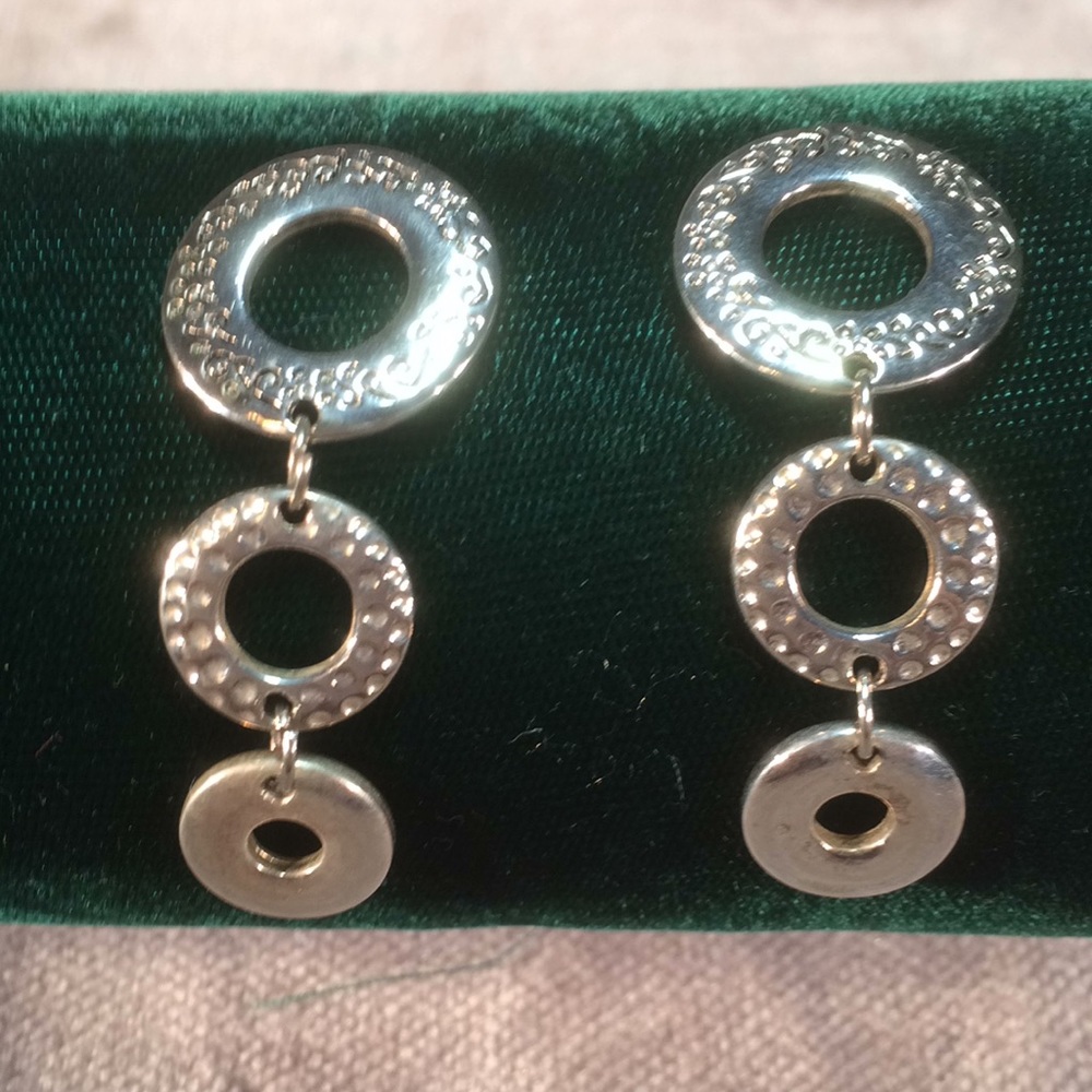 Silver Metal Earrings